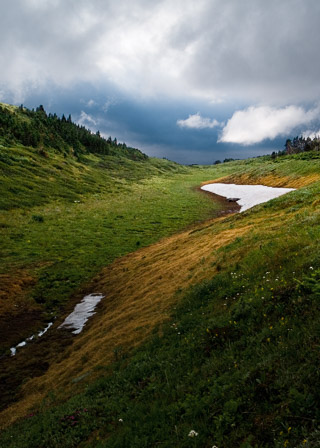 Alpine Valley with Snow