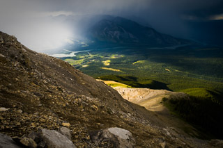 Rain on the Athabasca River