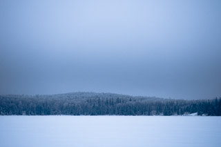 Frosty Forest Across the Lake