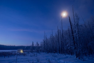 Moonlit Winter Camp
