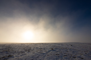 Sun Under Thick Ice Fog