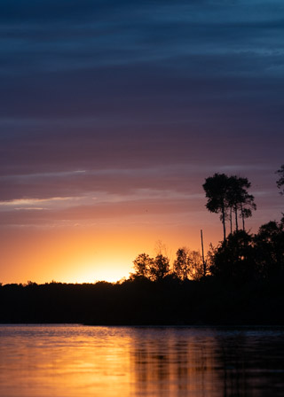 Tropical Sunset on a Boreal Lake