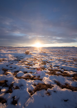 Snow-melting Sunset