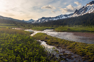 River's Path in a Wide Valley