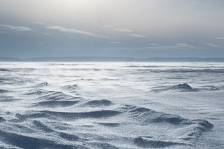 Ice Crystals in the Wind