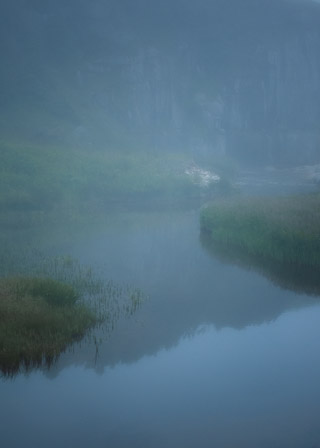 Winding Towards Foggy Cliffs
