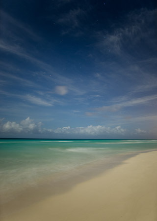 Night Sky over Pristine Beach