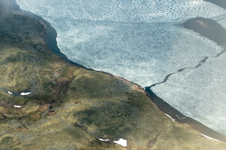 Ice Breaking on Artic Lake