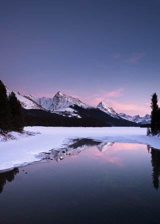 Pink Winter Mountains