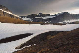 Snow Gracing a Rough Pass