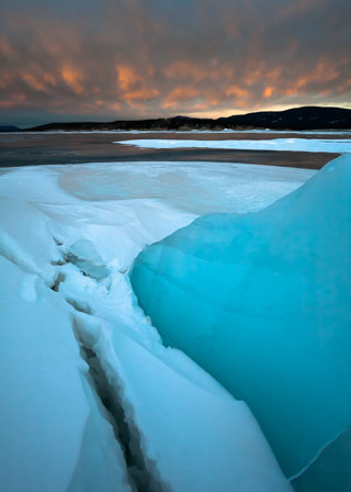 Glowing Ice and Sky