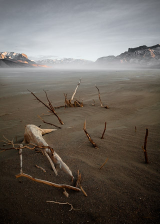 Winter Desert in the Mountain Valley
