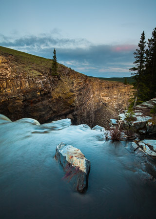 At The Top of Bighorn Falls
