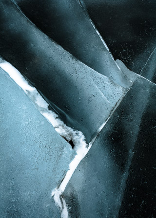 Cracks in Lake Ice
