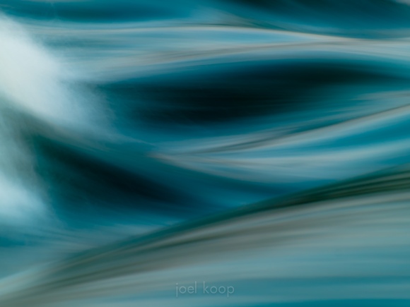 Flowing Blue-Green Water