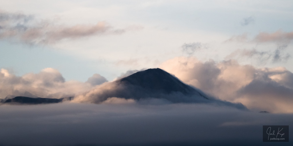Mountain in Jasper Rising Through the Clouds